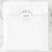 SCHATTIGE SEAL modern confetti dot patroon koraal  Ronde Sticker (Tas)