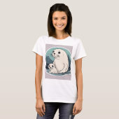 "Schattige Seal Moeder en Baby Design T-Shirt – Ad (Voorkant volledig)