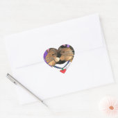 Schattige Seal Point Siamese Fluffy Ragdoll Kitty  Hart Sticker (Envelop)