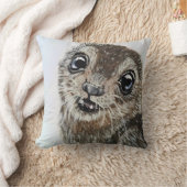 Schattige Seal Pup Portrait Acryl Kussen (Deken)