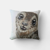 Schattige Seal Pup Portrait Acryl Kussen (Voorkant)