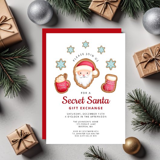 Schattige Secret Santa Kerstfeest Kaart