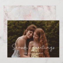 Schattige seizoen Groeten Familiefoto