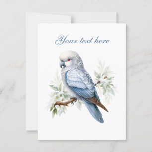Schattige seizoensgebonden wintervogel voeg tekst briefkaart