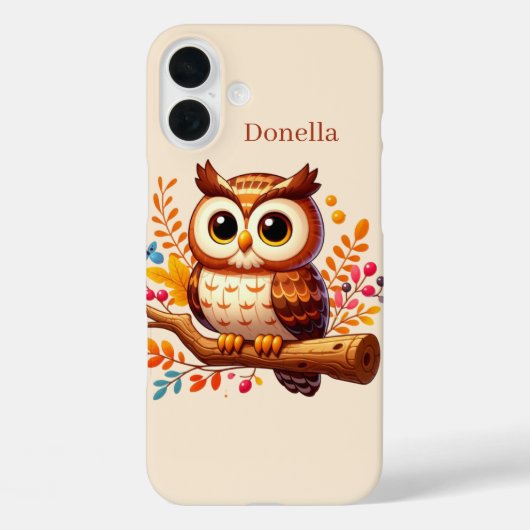 Schattige seizoensuil voeg naam toe Case-Mate iPhone case (Achterkant)