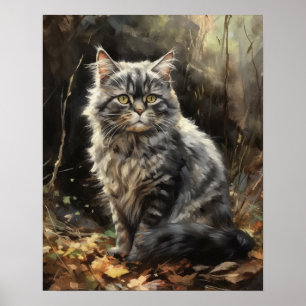 Schattige Selkirk Rex Cat Art Print Poster