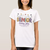 Schattige Senior Retro Flower Gepersonaliseerd Afs T-shirt (Voorkant)