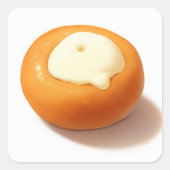 Schattige sereen ontwerp vierkante sticker (Voorkant)