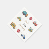 Schattige Service Voertuig Verjaardag bash Servet (Hoek)