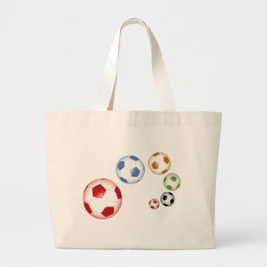Schattige set voetballen grote tote bag (Voorkant)