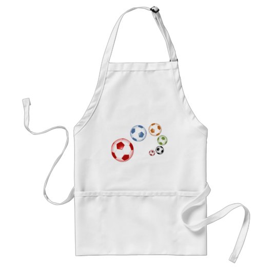 Schattige set voetballen standaard schort (Voorkant)
