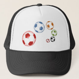 Schattige set voetballen trucker pet
