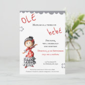 Schattige Sevillana Dancer Spaans Baby shower Kaart (Staand voorkant)