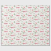 Schattige shabby chique bohemian floral roze rose  cadeaupapier (Vlak)