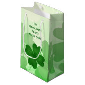 Schattige Shamrock-ontwerp Klein Cadeauzakje (Voorkant Gekanteld)