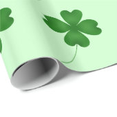 Schattige shamrockpatroon cadeaupapier (Rol Hoek)