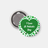 Schattige Shamrocks en Hartjes Groene St. Patrick' Magneet (Voorkant / Achterkant)