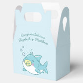 Schattige Shark Baby shower Kawaii Bedankdoosjes (Geopend)