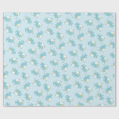 Schattige Shark Baby shower Kawaii Cadeaupapier (Vlak)