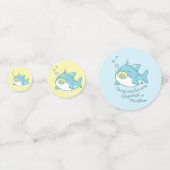 Schattige Shark Baby shower Kawaii Confetti (Voorkanten)