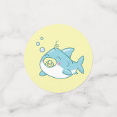 Schattige Shark Baby shower Kawaii Confetti (Kleine voorkant)