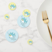 Schattige Shark Baby shower Kawaii Confetti (Groep)