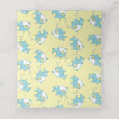 Schattige Shark Baby shower Kawaii Plaatskaartje (Binnenkant ongevouwen)