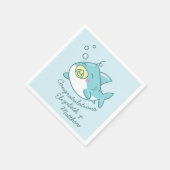Schattige Shark Baby shower Kawaii Servet (Hoek)