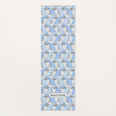 Schattige Shark Pattern aangepaste naam yogamat (Voorkant)