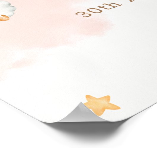 Schattige Sheep Twinkle Twinkle Baby shower Welkom Poster (Hoek)