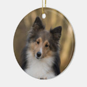 Schattige Sheltie Keramisch Ornament (Links)