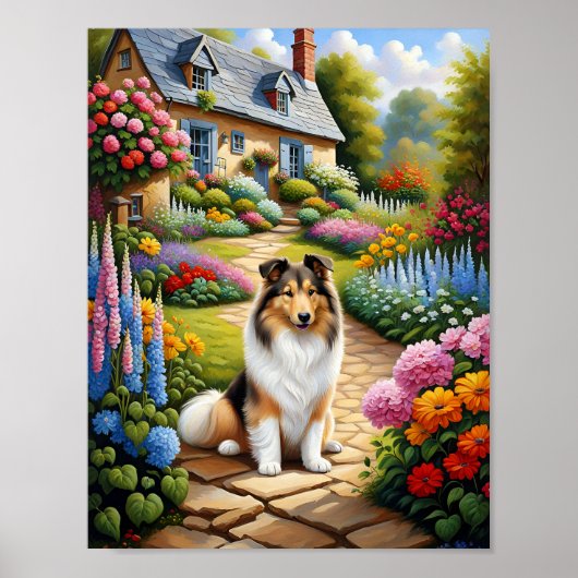 Schattige Shetland Sheepdog Animal Poster (Voorkant)