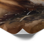 Schattige Shetland Sheepdog Hond Art Print Poster (Hoek)