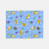 Schattige Shiba Inu- en Temari Balls Fleece Deken (Voorkant (Horizontaal))