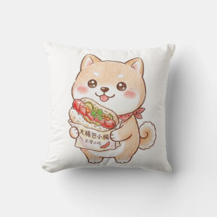 Schattige Shiba Inu met Taiwanese worst wrap   Kaw Kussen
