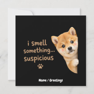Schattige Shiba Inu Puppy Grappige Geur Citaat Kaw Kaart