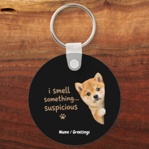 Schattige Shiba Inu Puppy Grappige Geur Citaat Kaw Sleutelhanger