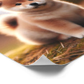schattige Shiba Inu puppy Poster (Hoek)