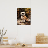 Schattige Shih Tzu Dog Art Print Poster (Keuken)
