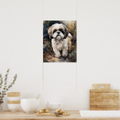 Schattige Shih Tzu Dog Art Print Poster (Keuken)