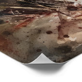 Schattige Shih Tzu Dog Art Print Poster (Hoek)