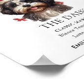 Schattige Shih Tzu Dog Bruiloft Handtekening Drink Poster (Hoek)
