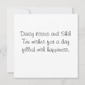 Schattige Shih Tzu Dog White Daisy Flowers (Achterkant)