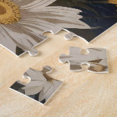 Schattige Shih Tzu Dog White Daisy Flowers Legpuzzel (Zijkant)