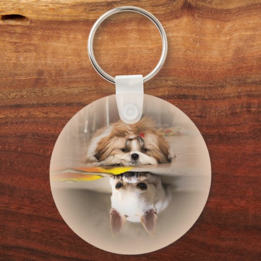 Schattige shih tzu en chihuahua sleutelhanger (Voorkant)