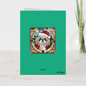 Schattige Shih Tzu-hond Kerstmis Kaart (Achterkant)