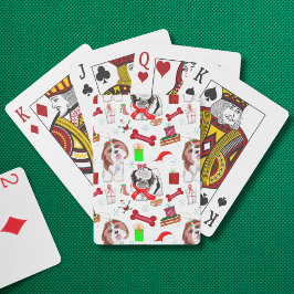 Schattige Shih Tzu Kerstpatroon Pokerkaarten