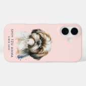 Schattige Shih Tzu Mama Pink Case-Mate iPhone Case (Achterkant (horizontaal))