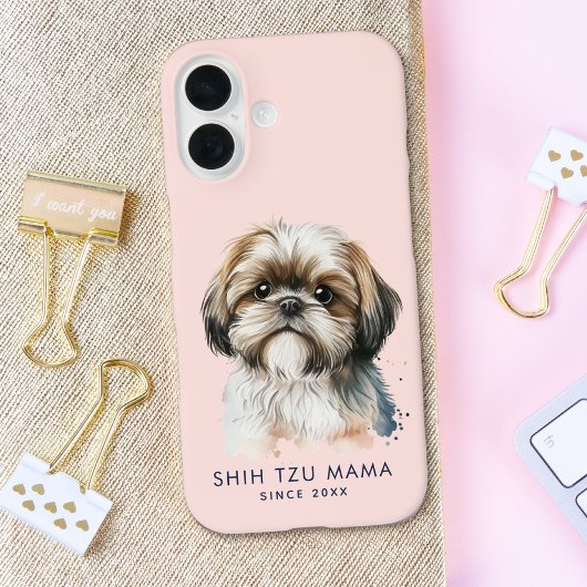 Schattige Shih Tzu Mama Pink Case-Mate iPhone Case