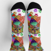Schattige Shih Tzu Mom Paw Prints Sokken (Top)